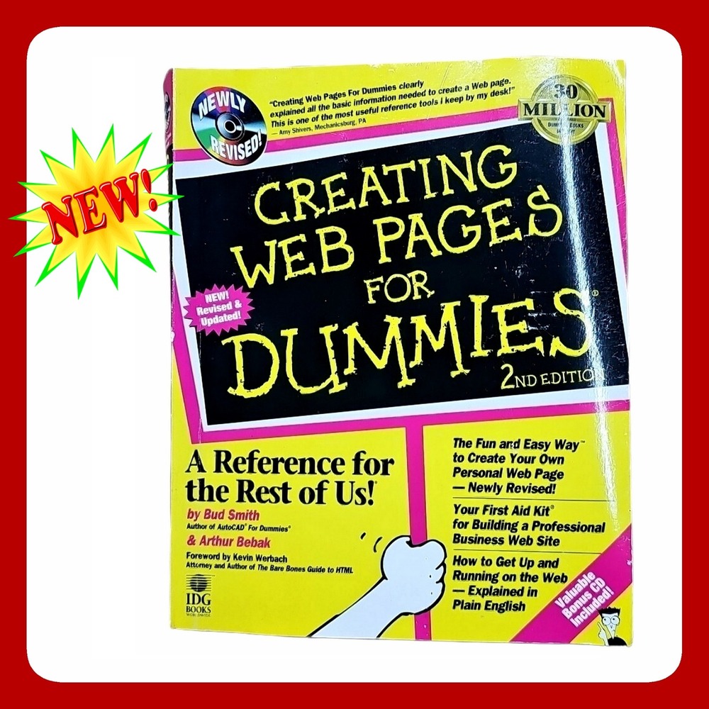 Creating Web Pages For Dummies 2nd Edition IDG Books Paperback CD ISBN 076450114